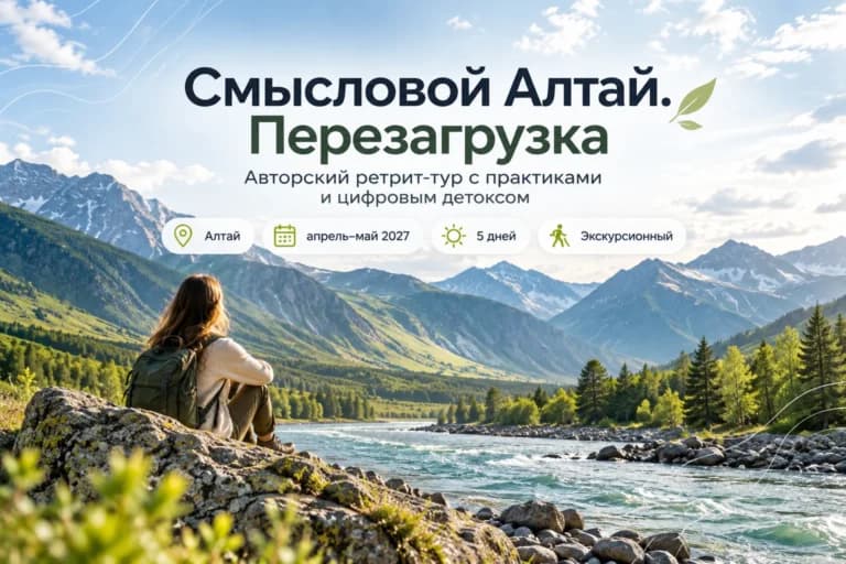 Смысловой Алтай. Перезагрузка: ретрит с практиками и цифровым детоксом