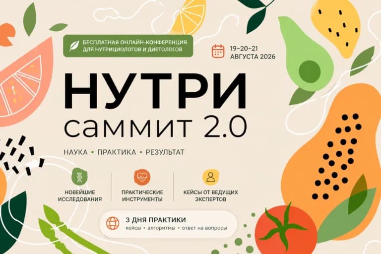 Онлайн-конференция для нутрициологов и диетологов «НУТРИсаммит 2.0»
